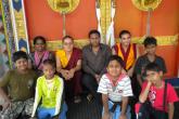 with Buddhist monks