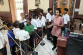 The school choir, trained by Tr. Rasheema